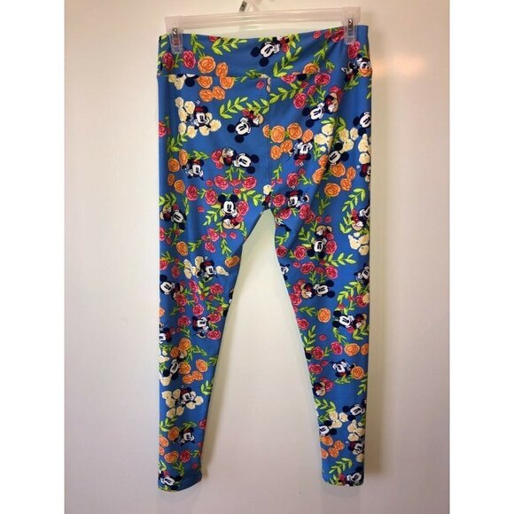 LulaRoe Mickey Mouse BlueTall Curvy Leggings - Picture 5 of 7